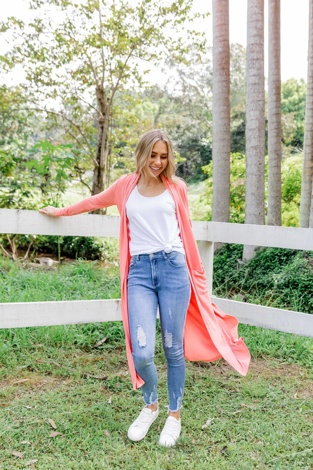Jane Cardigan in Coral