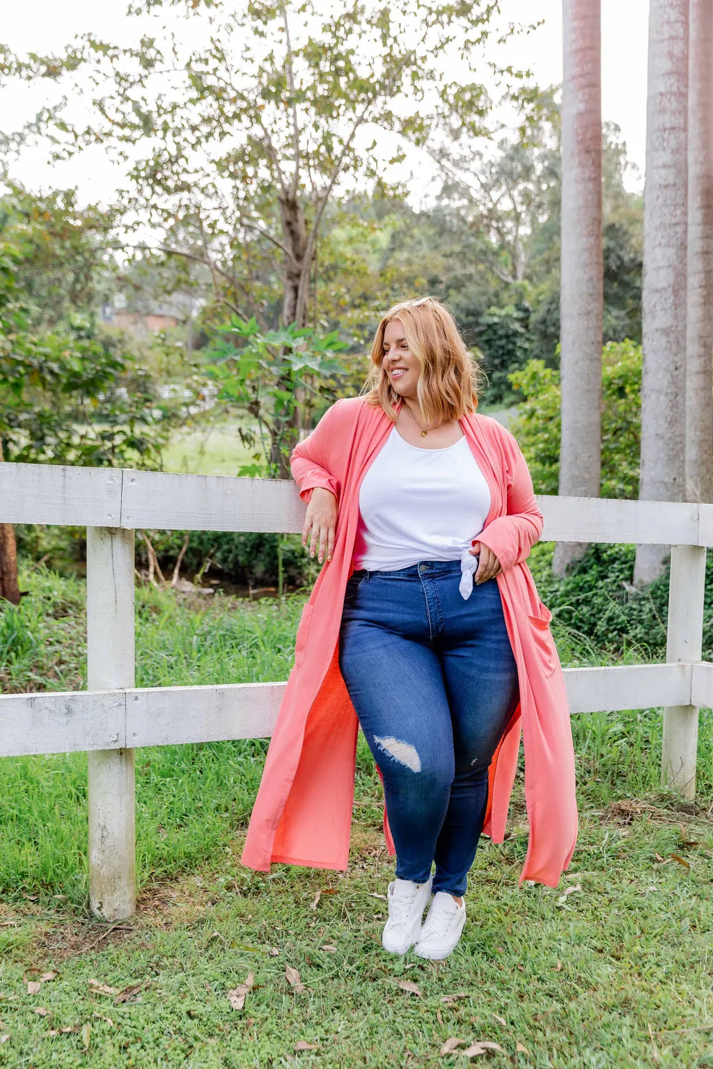 Jane Cardigan in Coral