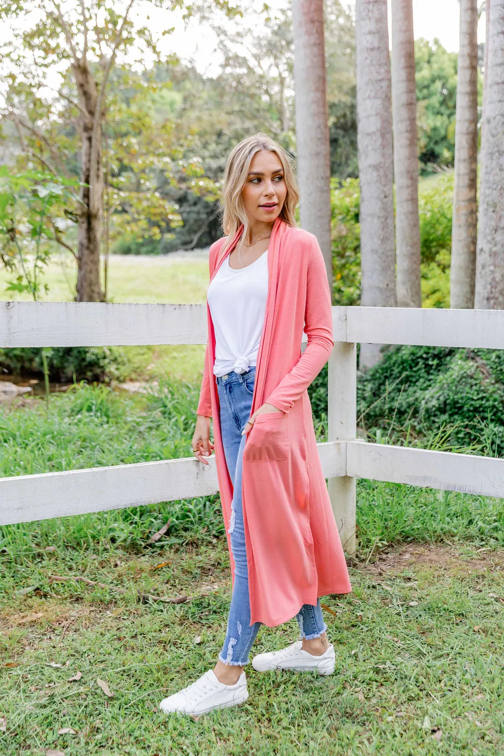 Jane Cardigan in Coral