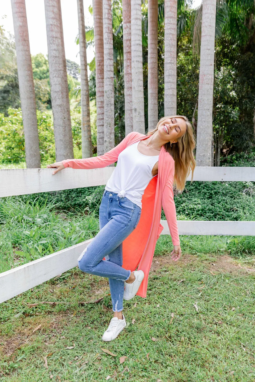 Jane Cardigan in Coral