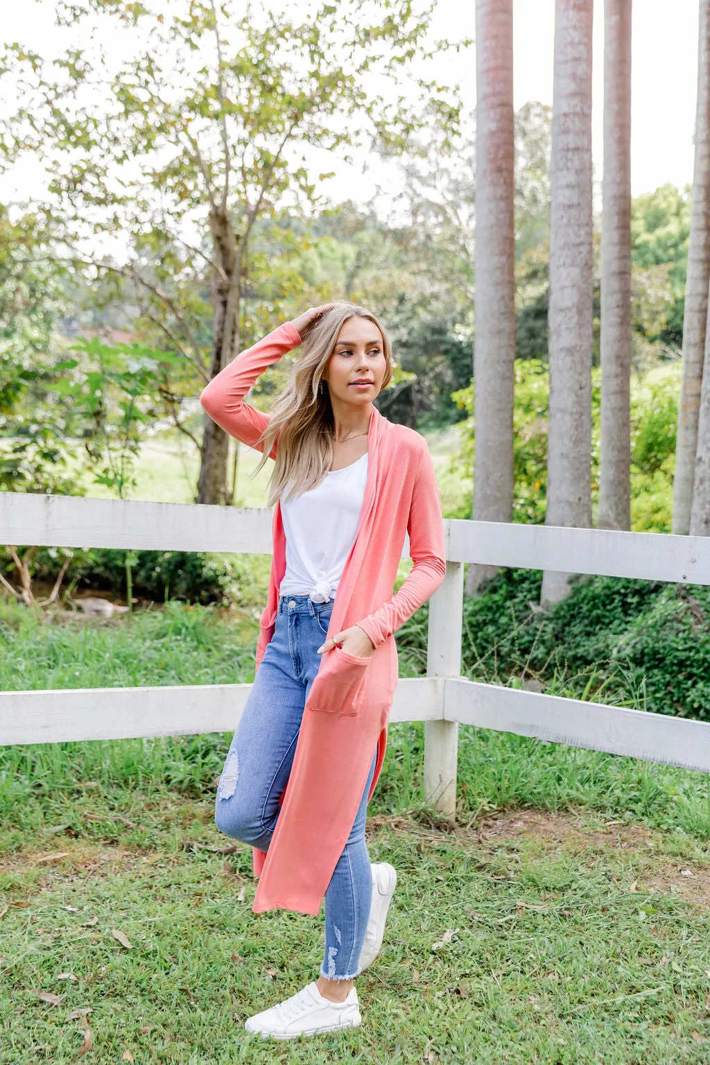 Jane Cardigan in Coral
