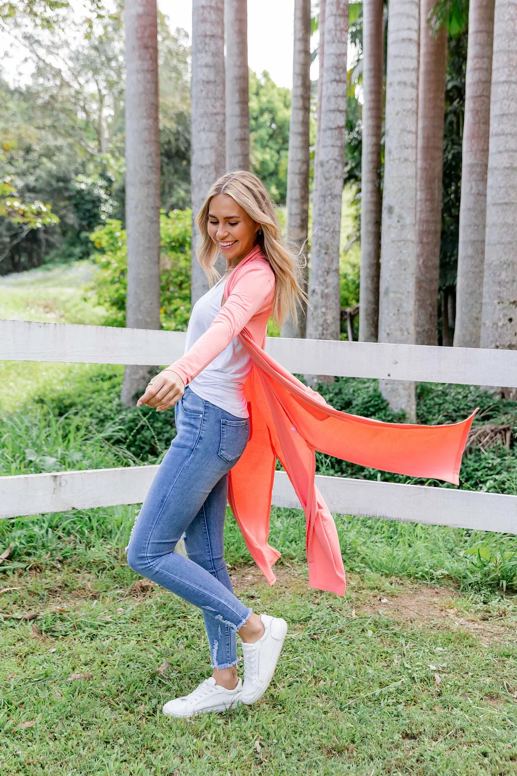 Jane Cardigan in Coral