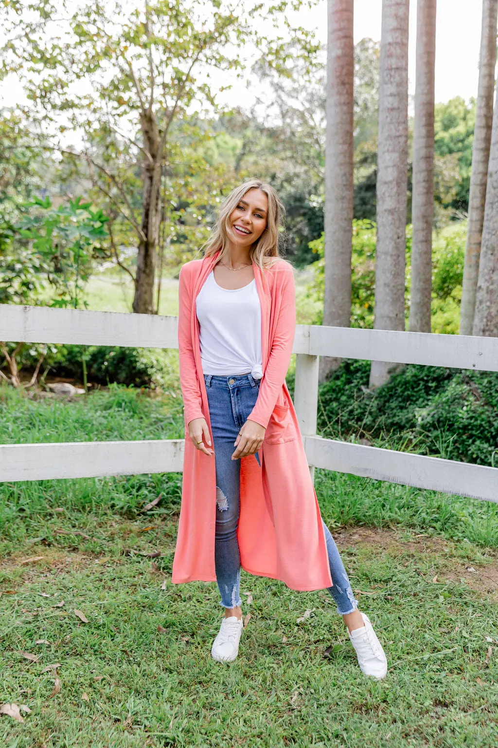 Jane Cardigan in Coral