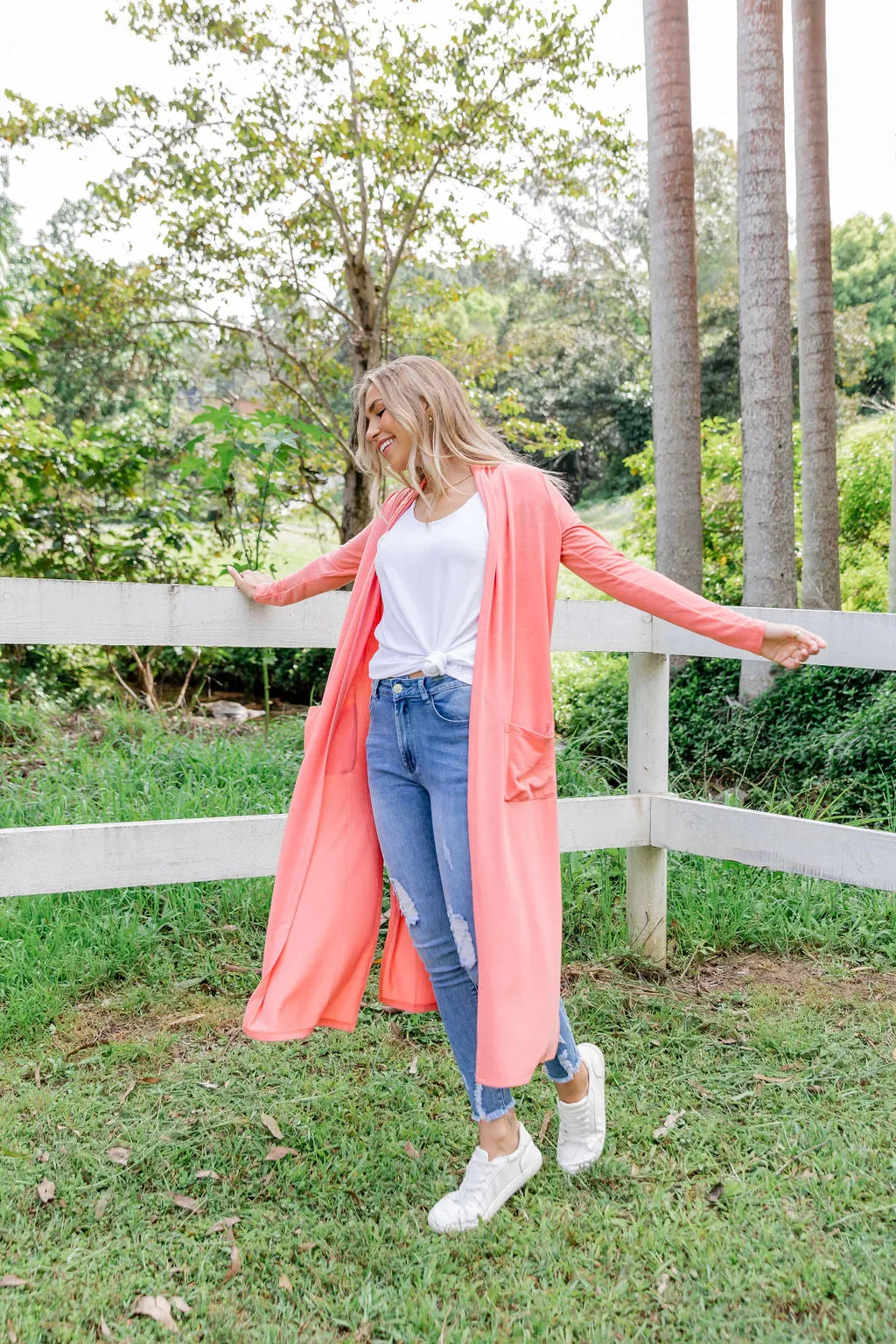 Jane Cardigan in Coral