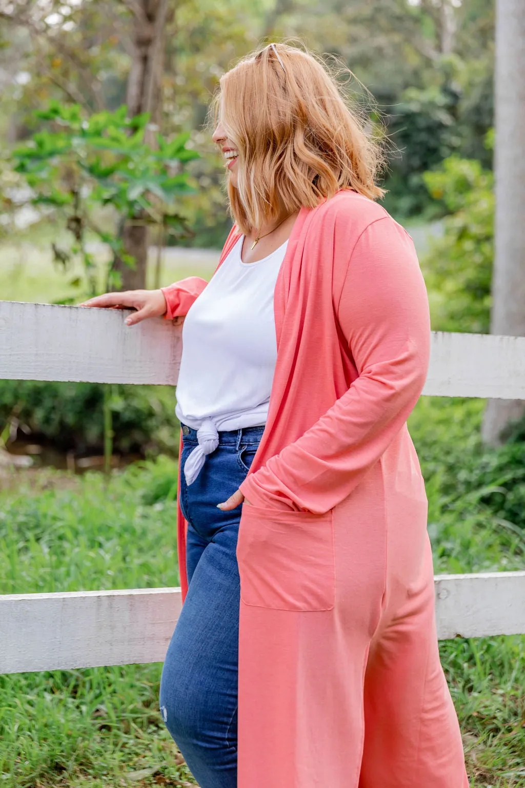 Jane Cardigan in Coral