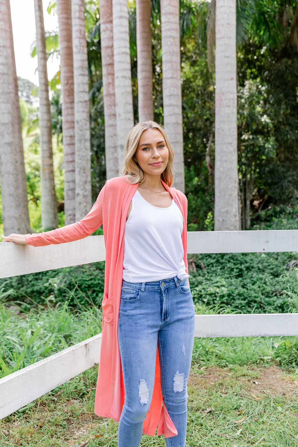 Jane Cardigan in Coral