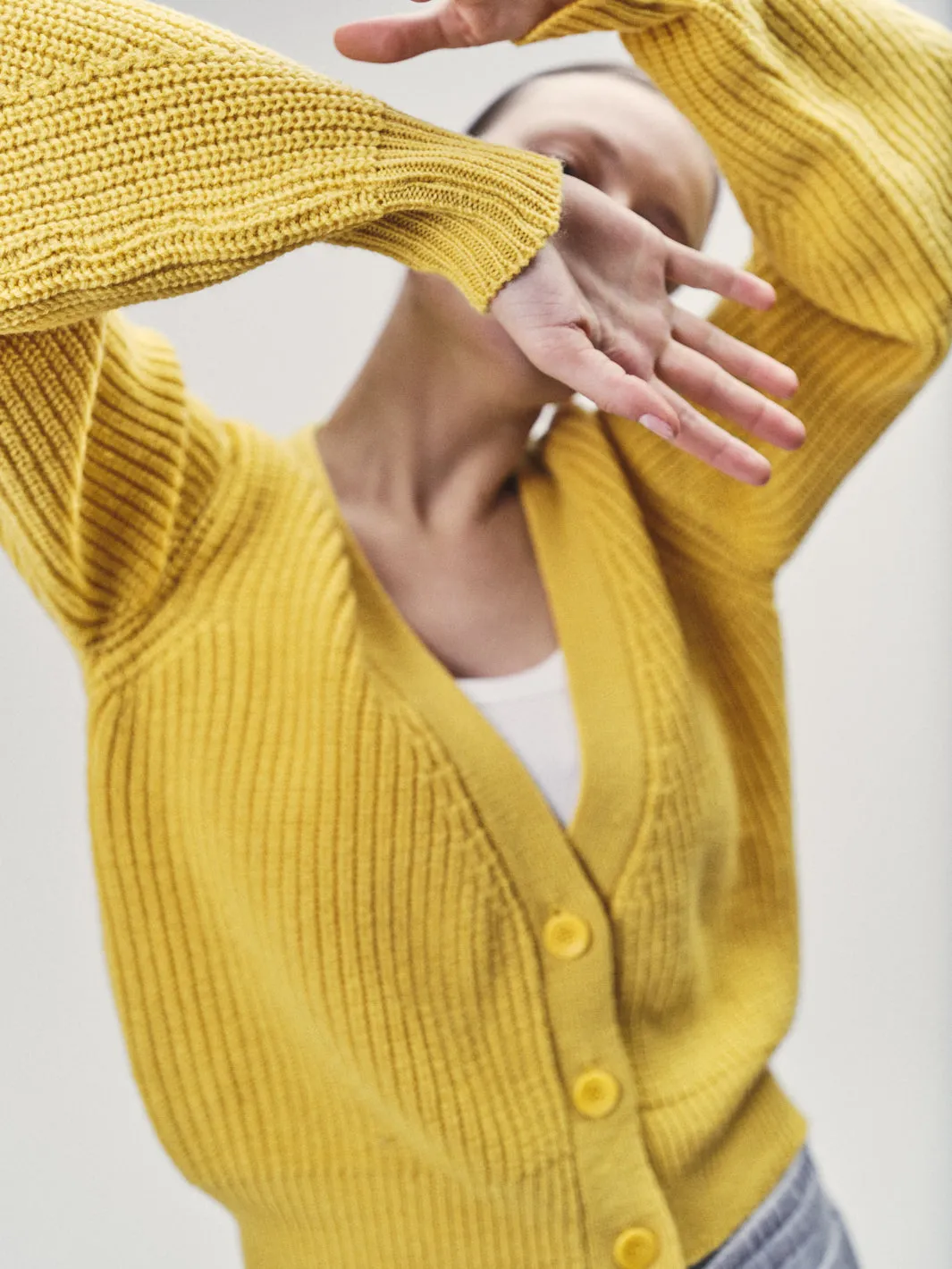 Knitted Cardigan In Merino Wool
