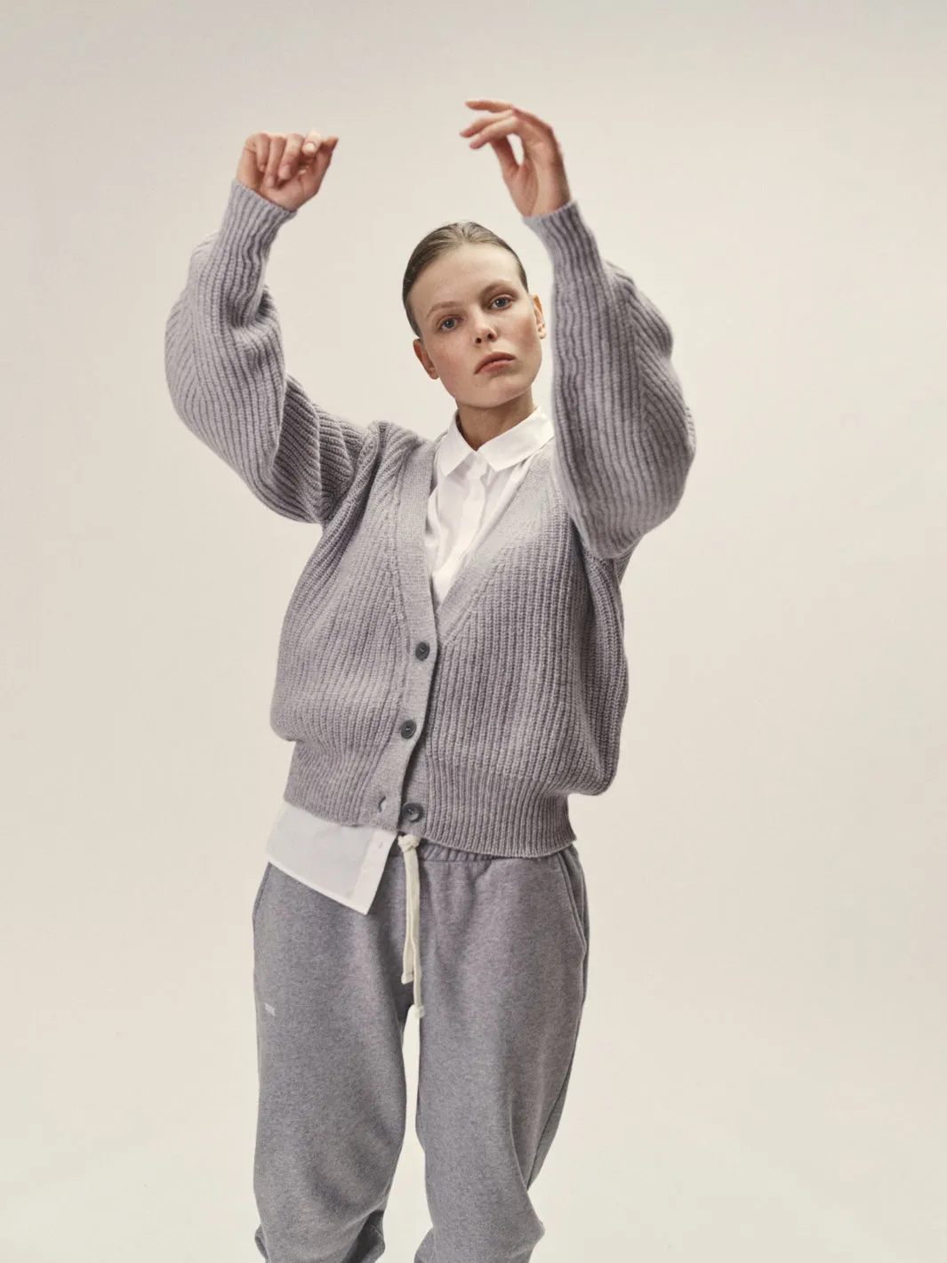 Knitted Cardigan In Merino Wool