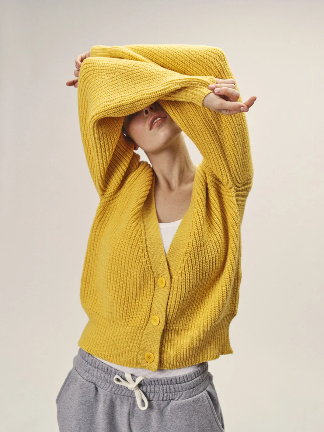 Knitted Cardigan In Merino Wool
