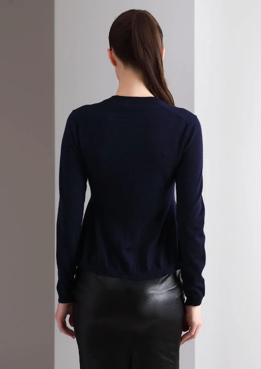 Ladies Rounded Neck Cardigan