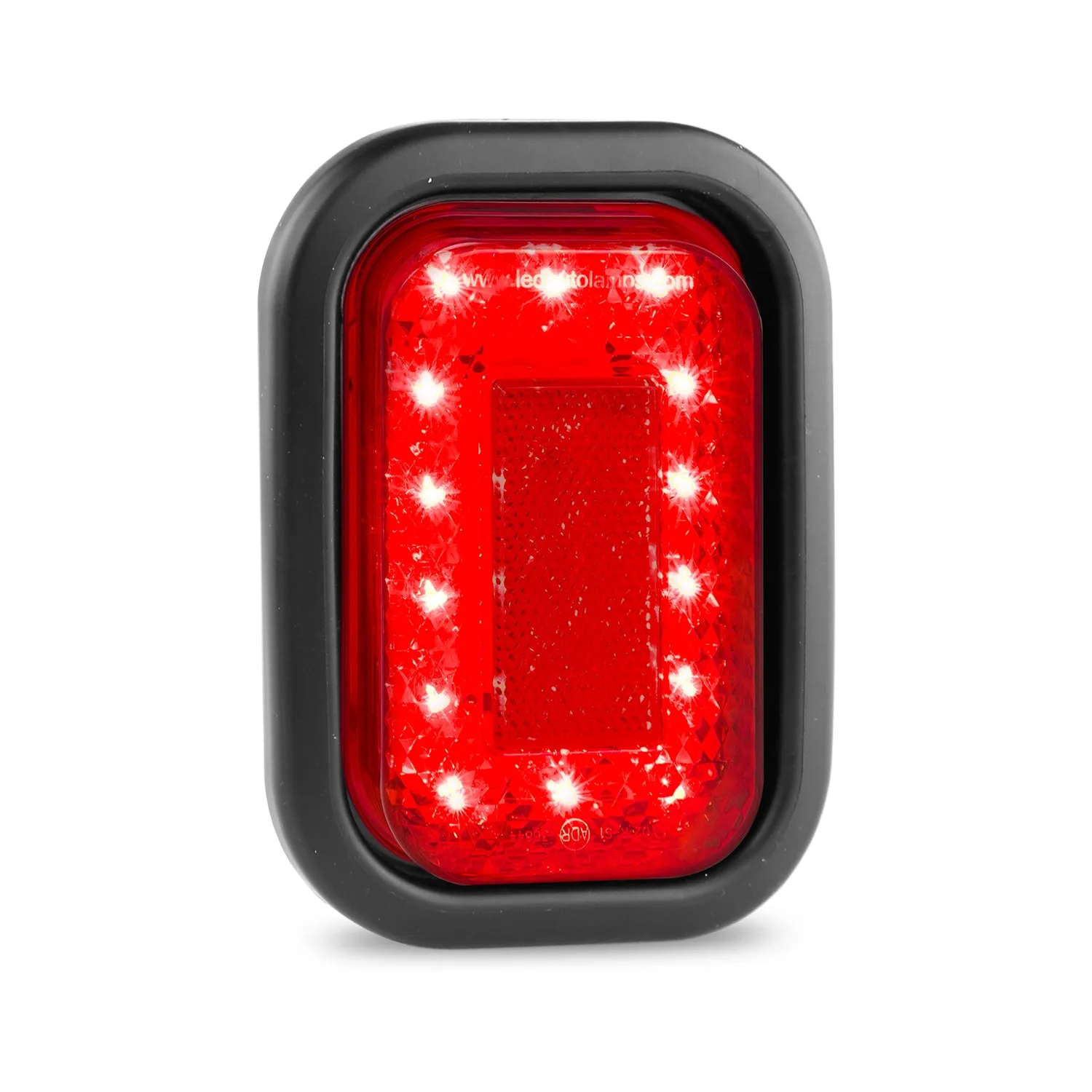 LED Autolamps 130RMG Rectangle Stop/Tail/Reflector Lamp with Grommet & 3 Pin Plug
