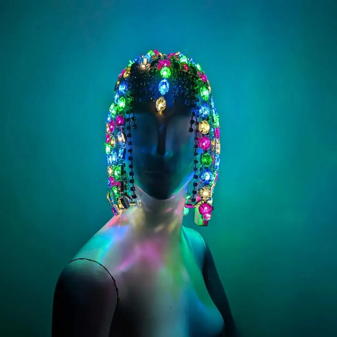 LED Rhinestone Gem Head Piece