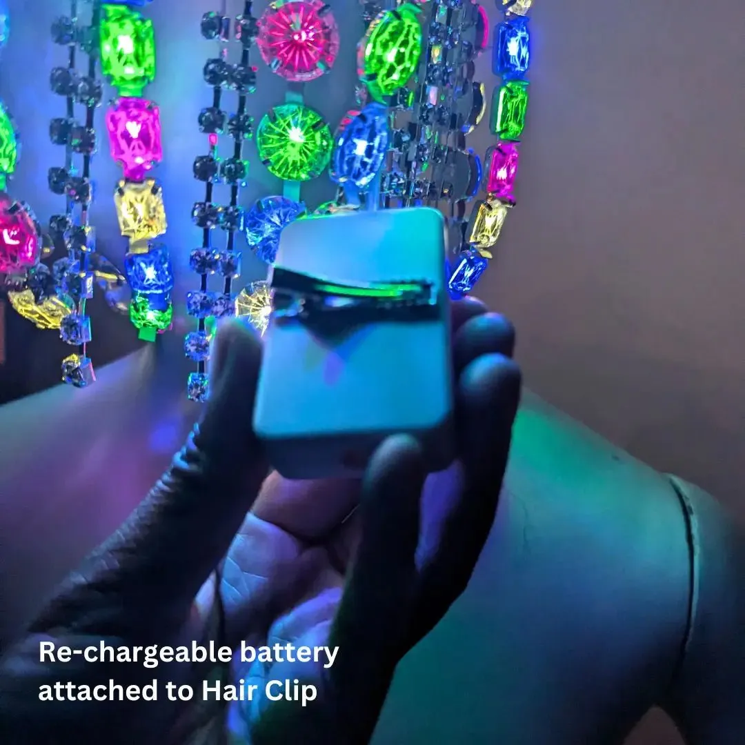 LED Rhinestone Gem Head Piece