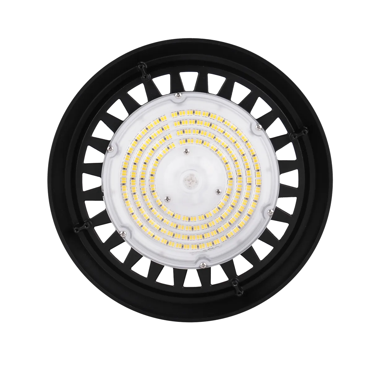 LED Round High Bay, 100W, 5000K, 120-277V, 0-10V Dimming, Black
