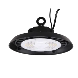 LED Round High Bay, 100W, 5000K, 120-277V, 0-10V Dimming, Black