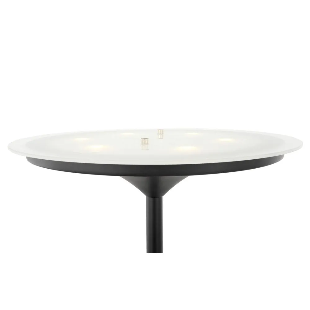 Leipzig LED Torchiere in Museum Black