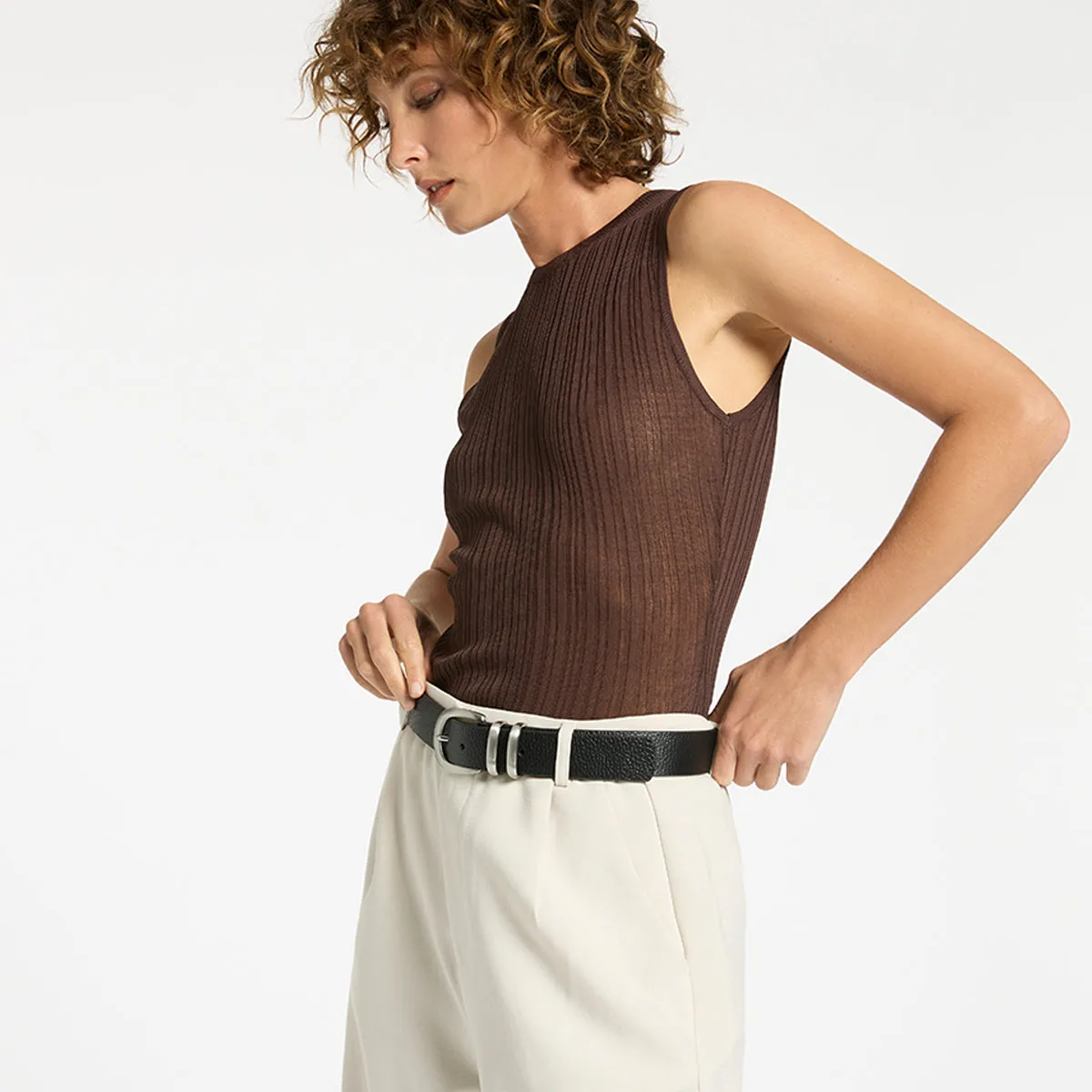 Let It Be Belt - Black/Silver