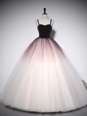 Lovely Ombre Tulle Long Ball Gown A-Line Sweetheart Neckline Formal Evening Gown