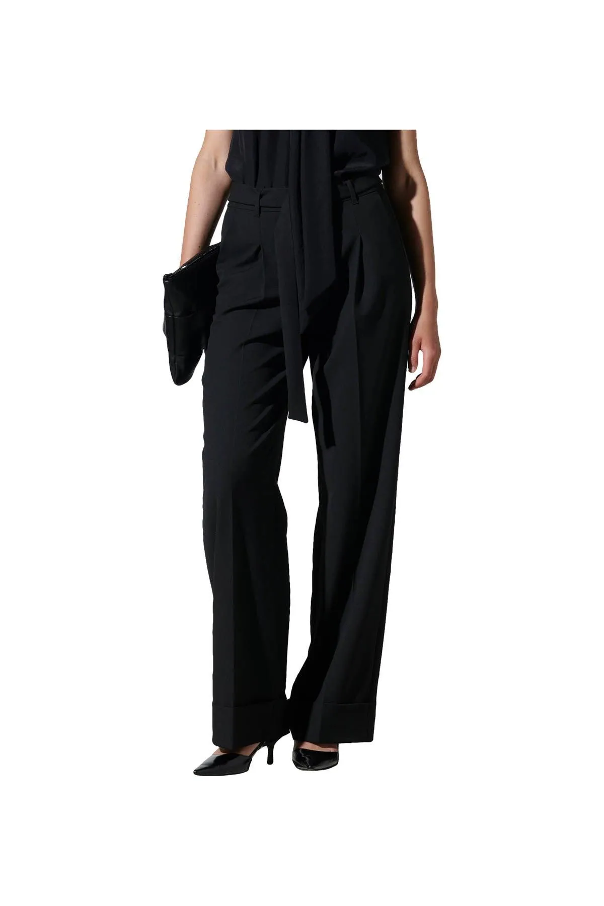 Luisa Cerano Pleated Wide Leg Pants