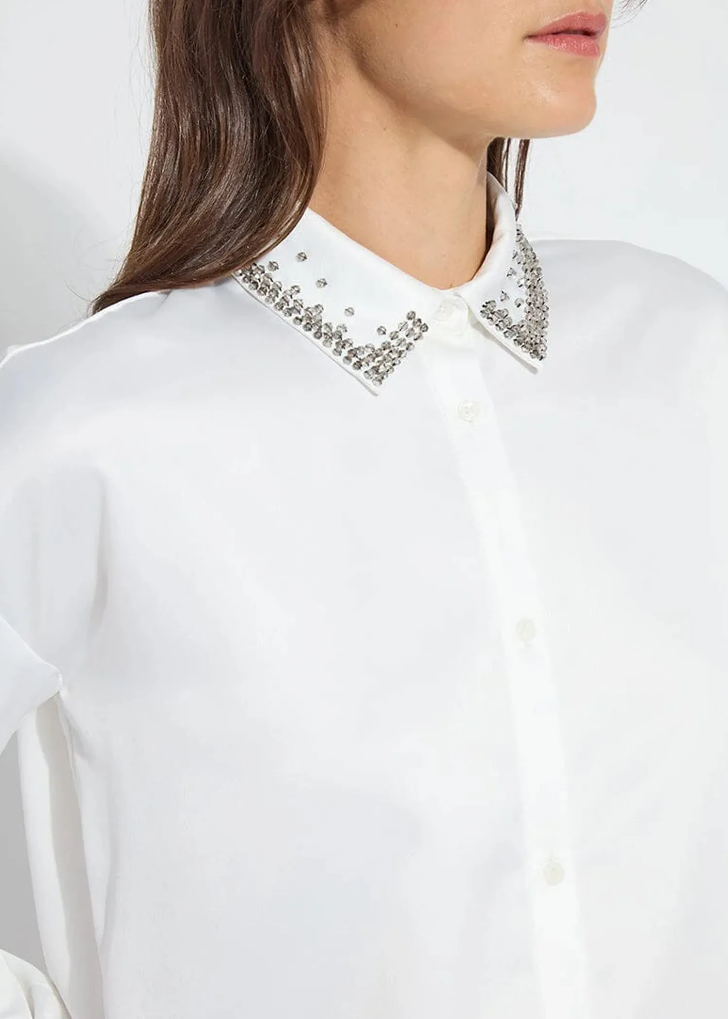 Lysse Aurora Beaded Satin Shirt - FS