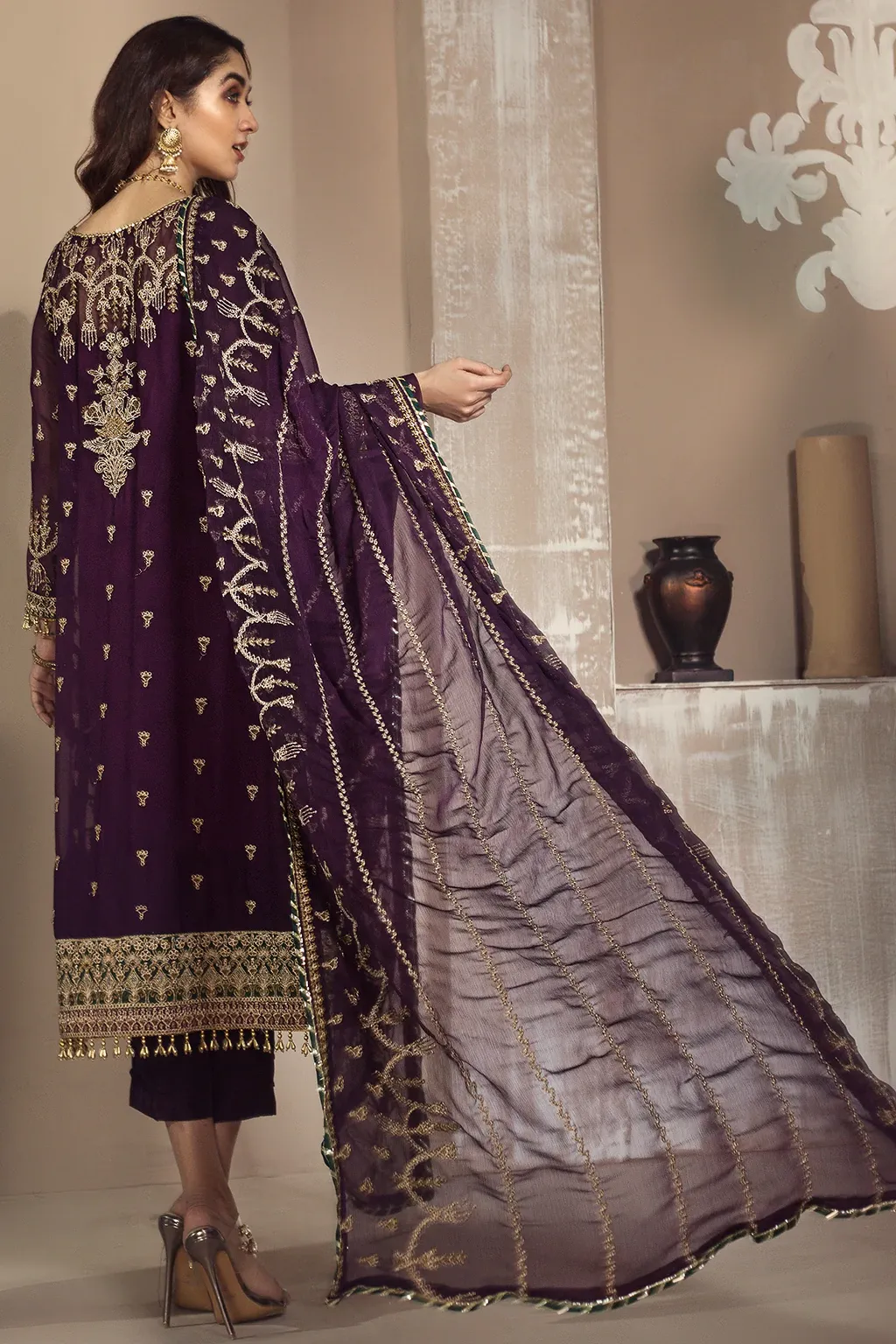 Maha Gul by Zarif Unstitched 3 Piece Chiffon Collection'2021-ZW-04-Hayat