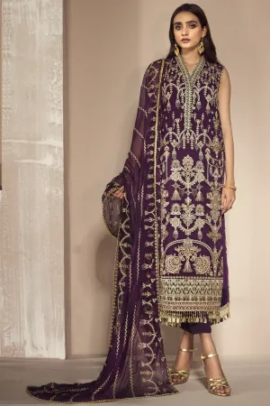Maha Gul by Zarif Unstitched 3 Piece Chiffon Collection'2021-ZW-04-Hayat
