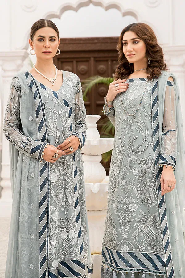 Maryam's Unstitched 3 Piece Luxury Formal Vol-25 Collection'2022-32-Majestic Ivory