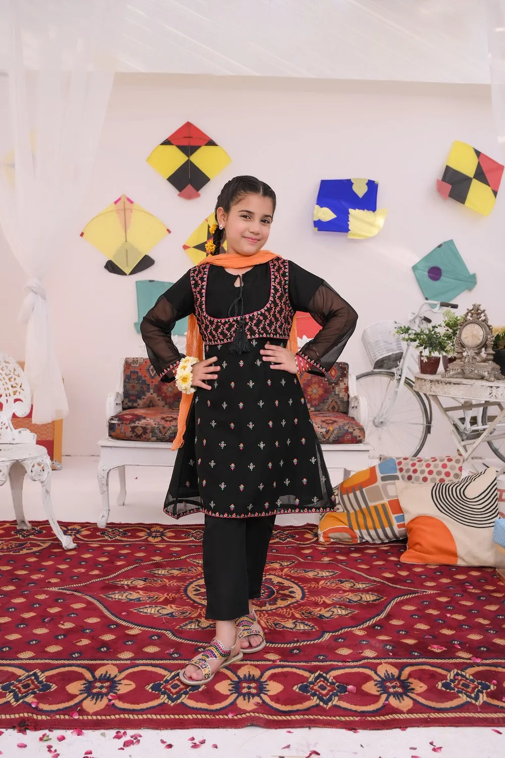 Meray Aangan Main Eid Ki Tayyari by Amna Khadija Kids Eid Collection'2023-MAE-01