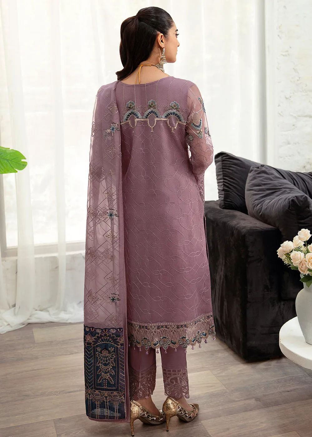 Minhal Organza Collection Vol 10 by Ramsha | M-1005