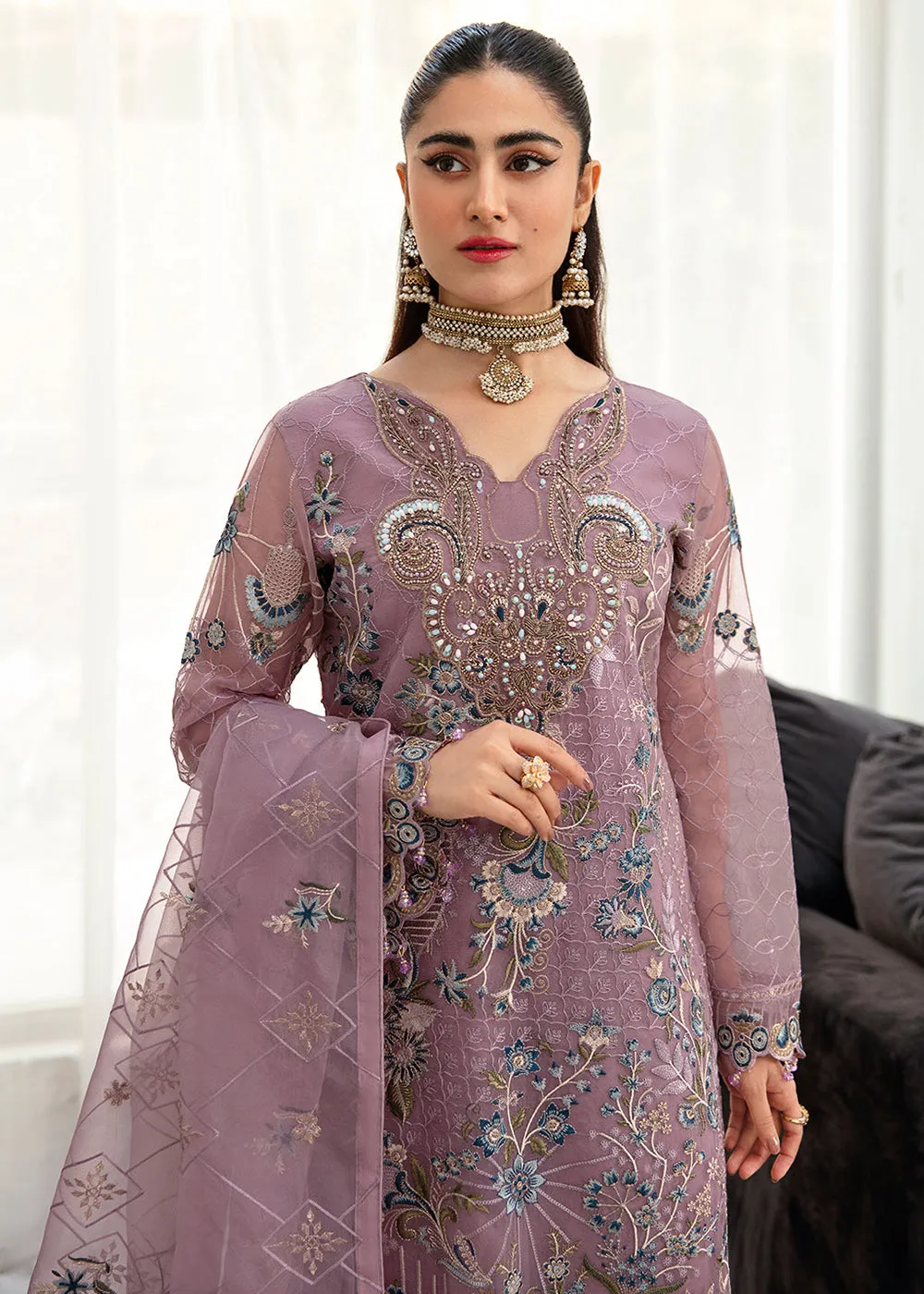 Minhal Organza Collection Vol 10 by Ramsha | M-1005