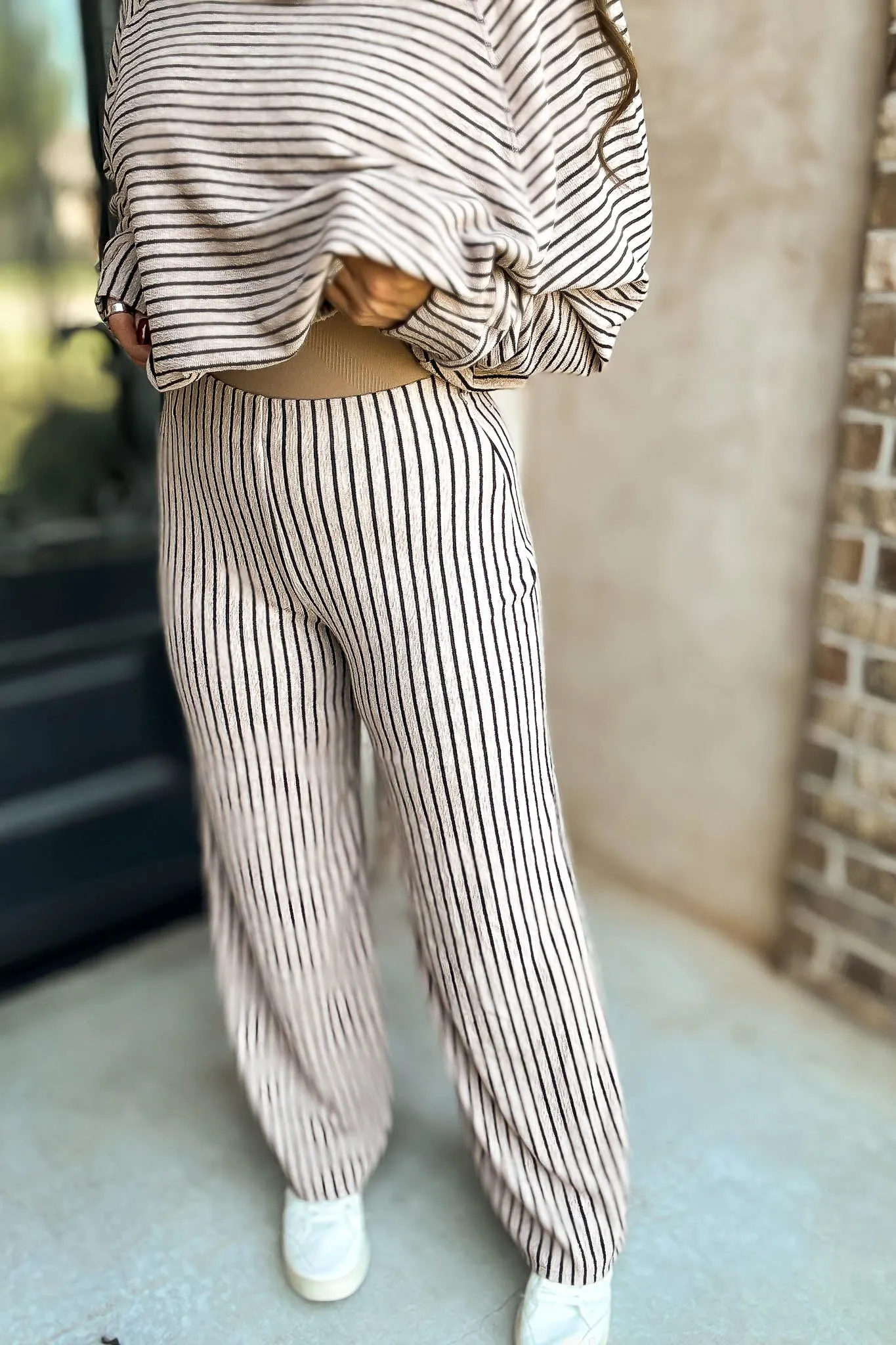 Mocha Stripe Print Pants