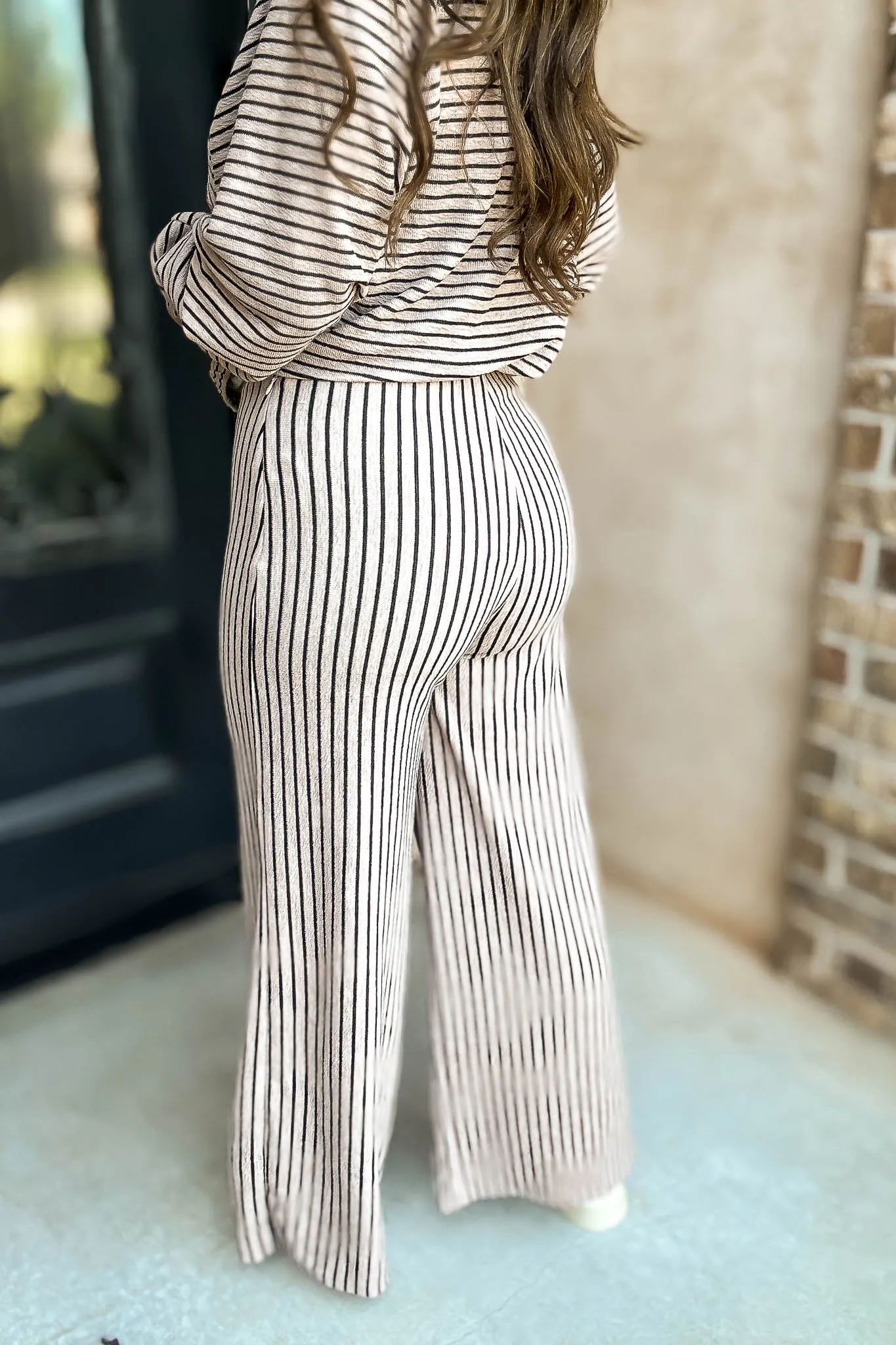 Mocha Stripe Print Pants