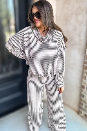 Mocha Stripe Print Pants