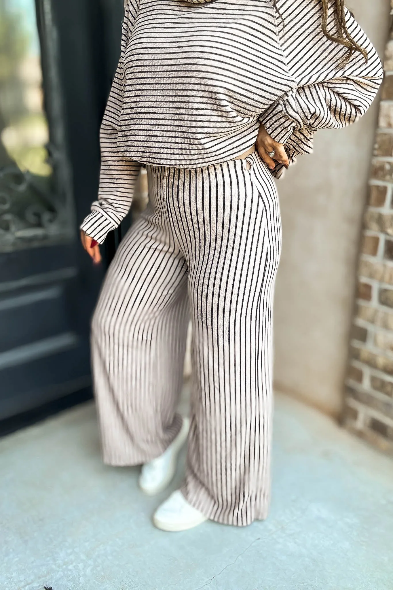 Mocha Stripe Print Pants