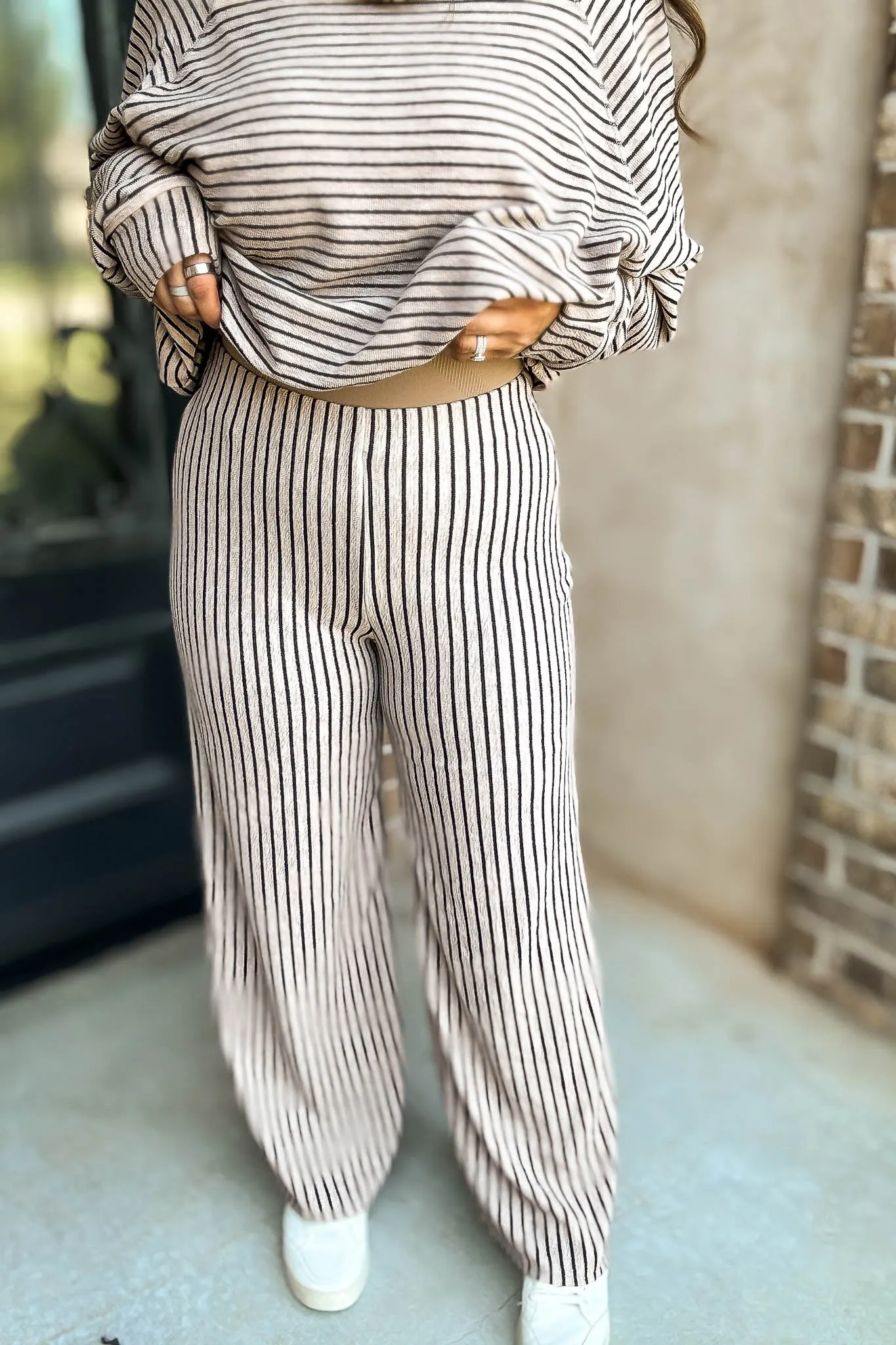 Mocha Stripe Print Pants