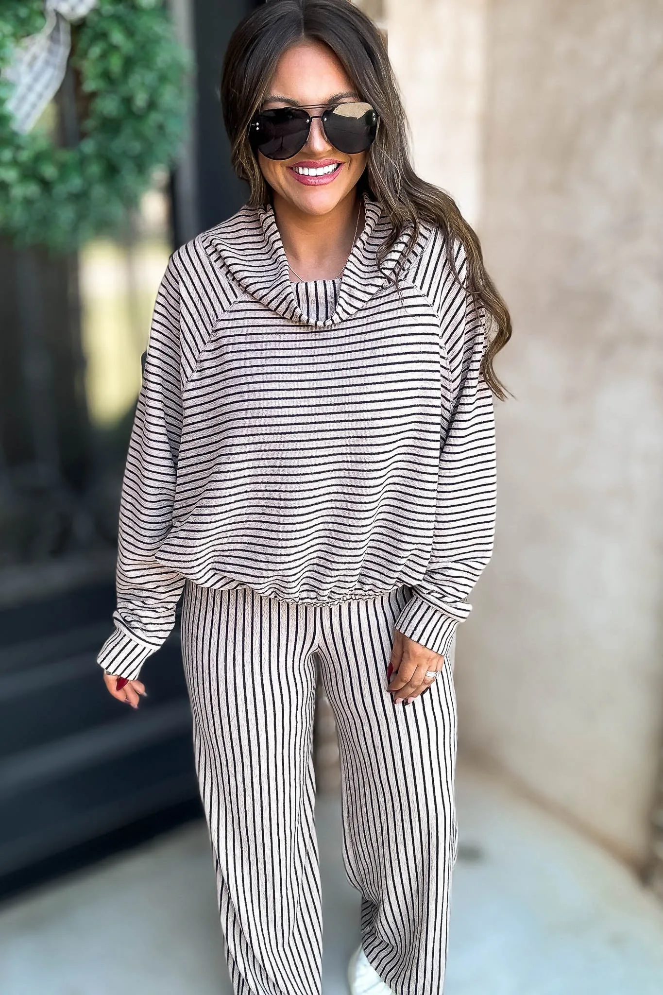 Mocha Stripe Print Pants
