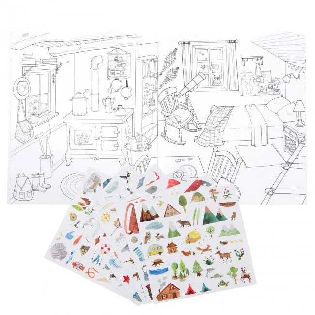 Moulin Roty kleur en stickerboek explorer 3 