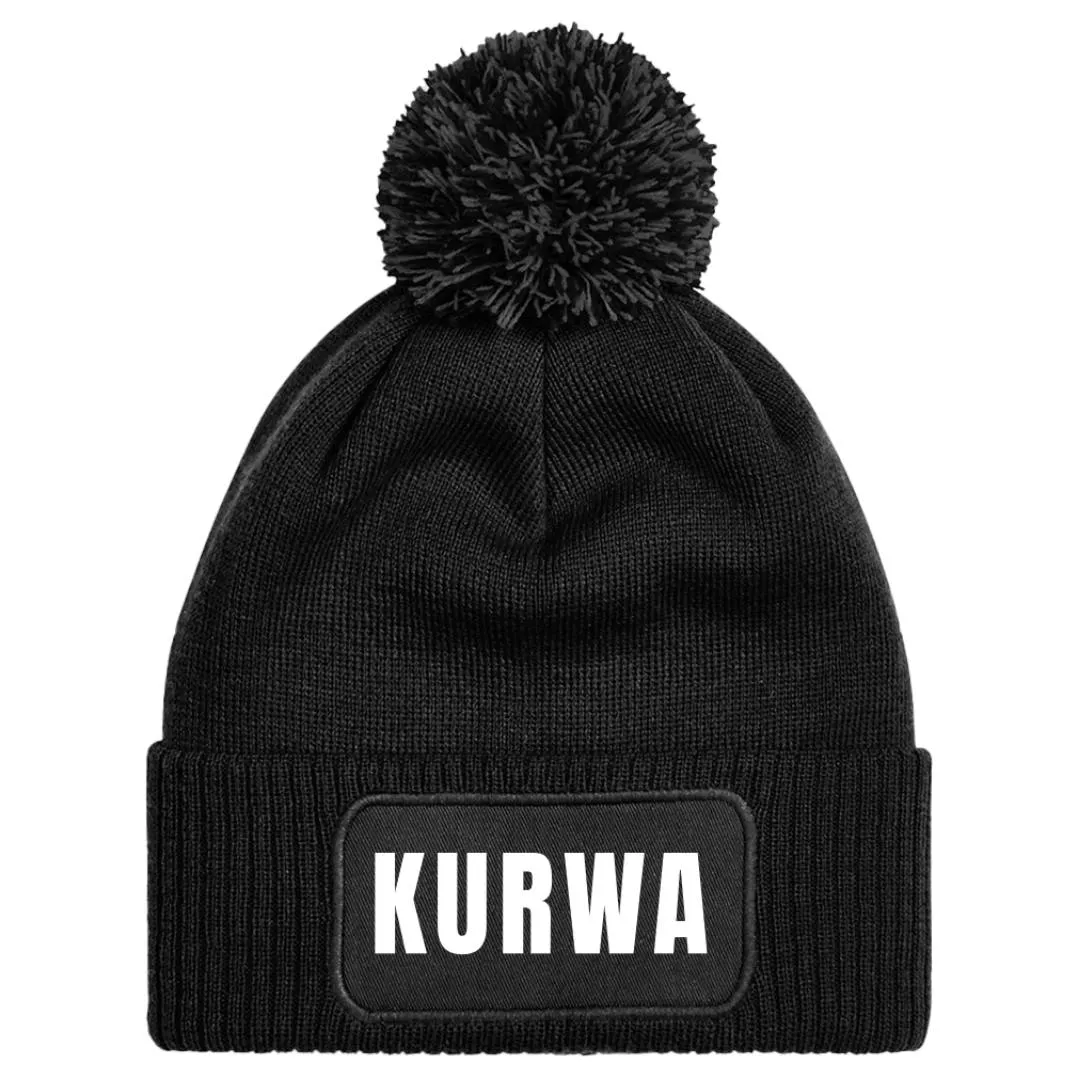Mütze mit Bommel - Kurwa