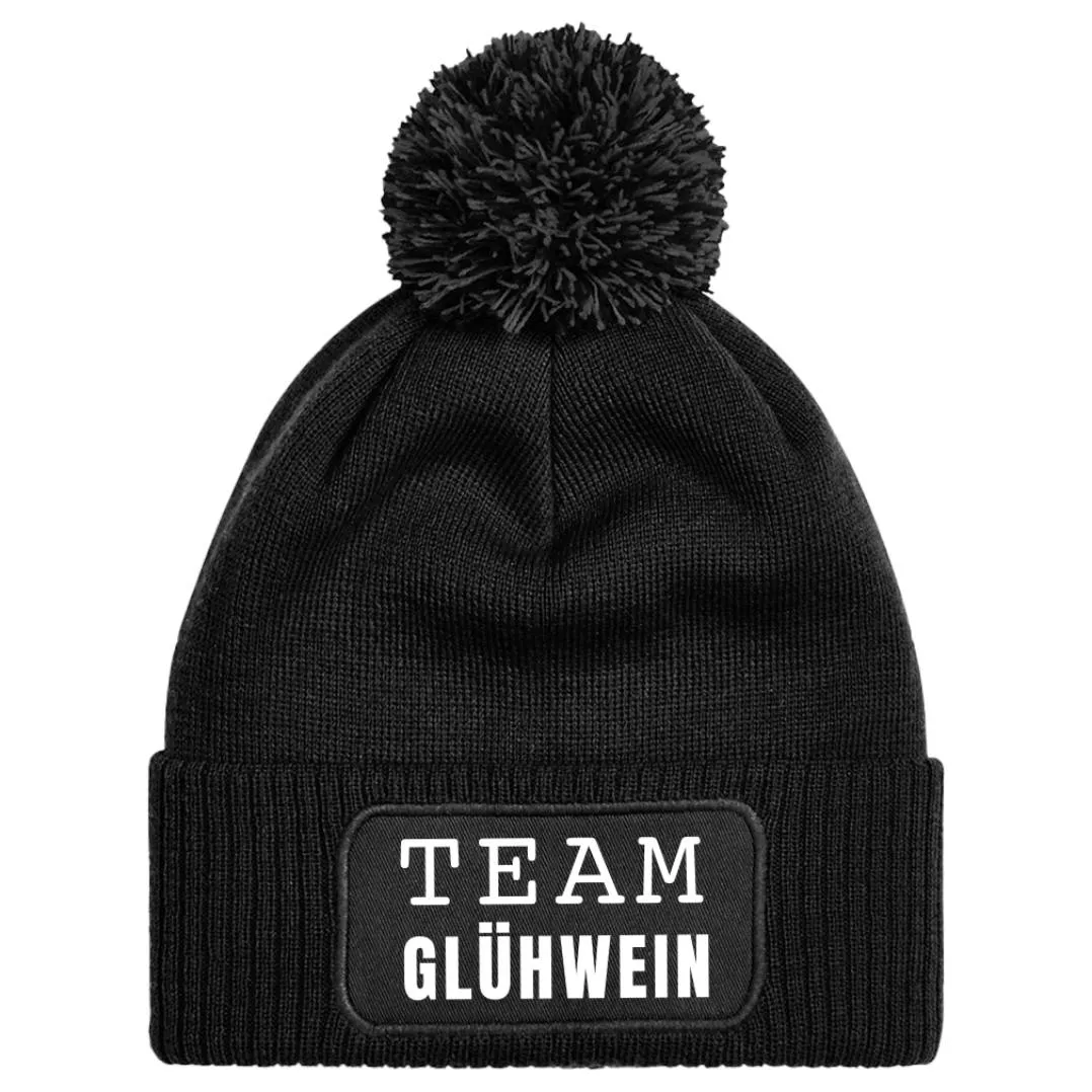 Mütze mit Bommel - Team Glühwein