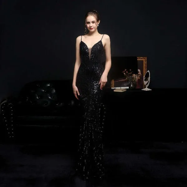 New Sequined Mermaid Evening Dress