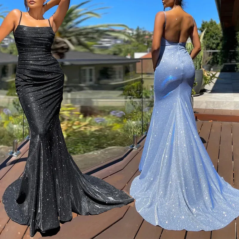 New Women's Wear Sleeveless Suspender Dress Slim Dress Evening Dress