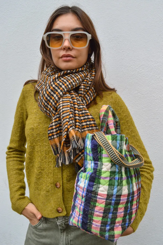 Nice Things Openwork Olive Green Cardigan