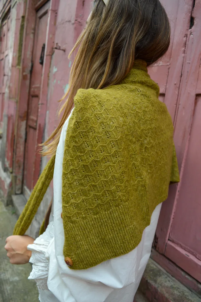 Nice Things Openwork Olive Green Cardigan