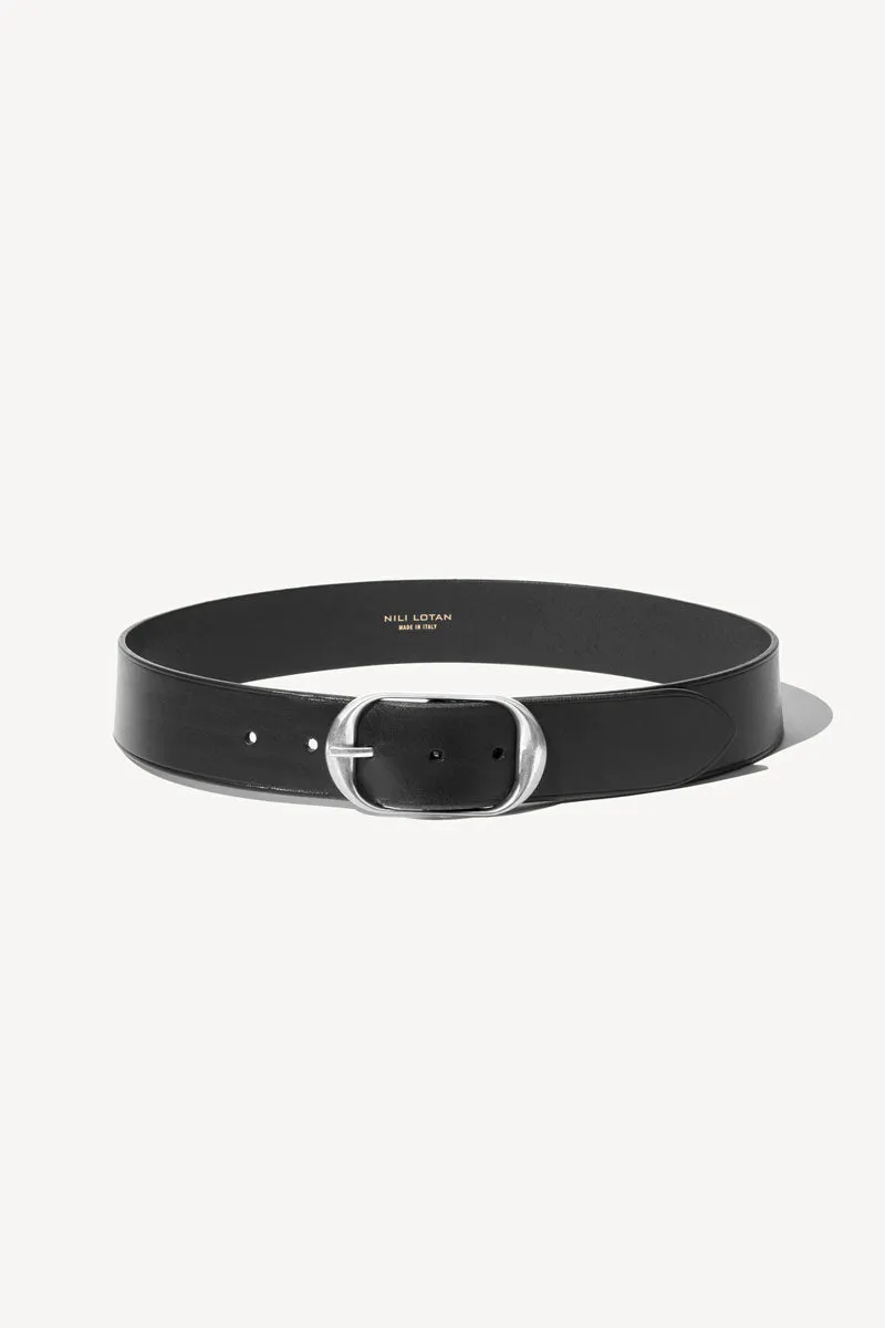 Nili Belt - Black w/ Antique Silver Buckle