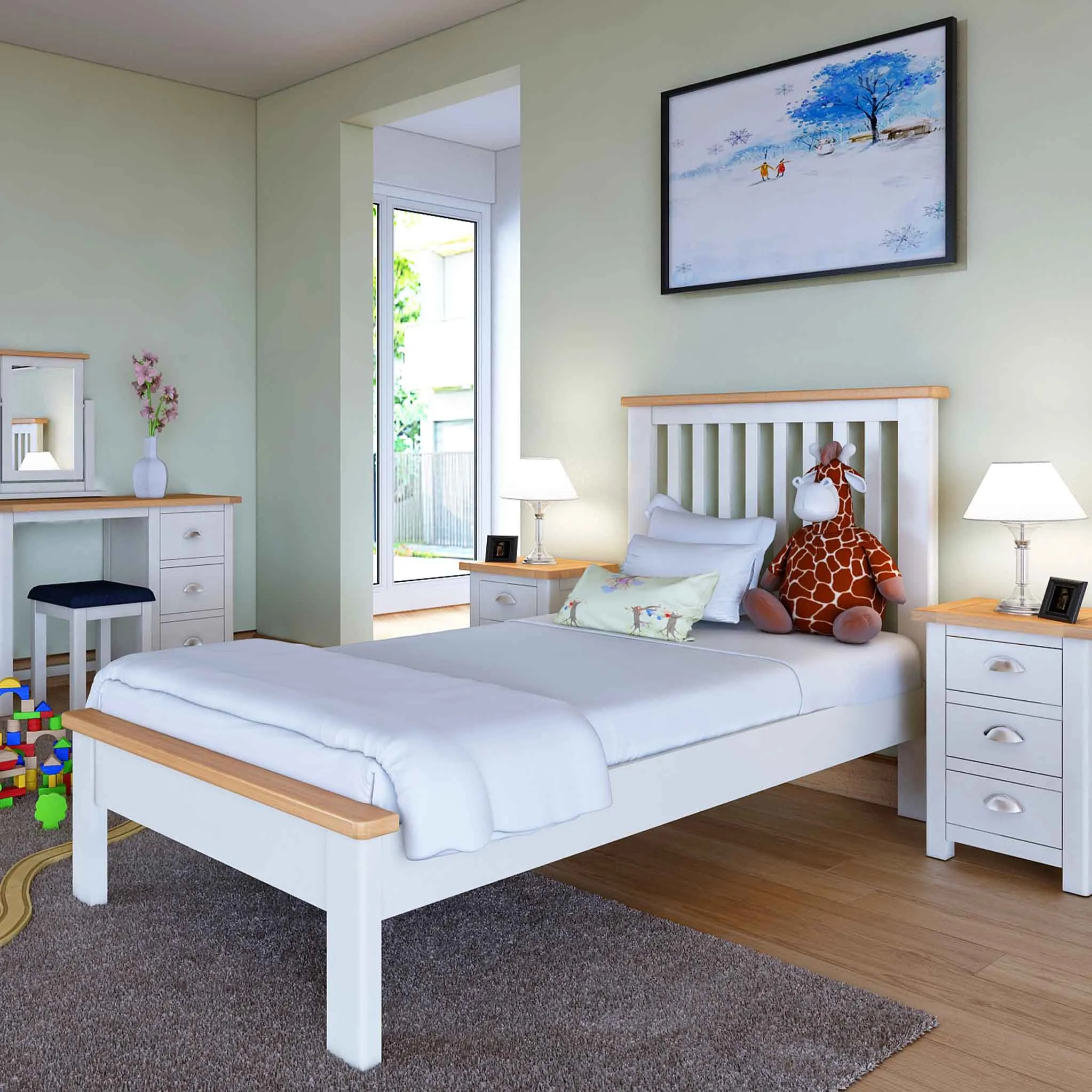 Padstow White 3' Bed