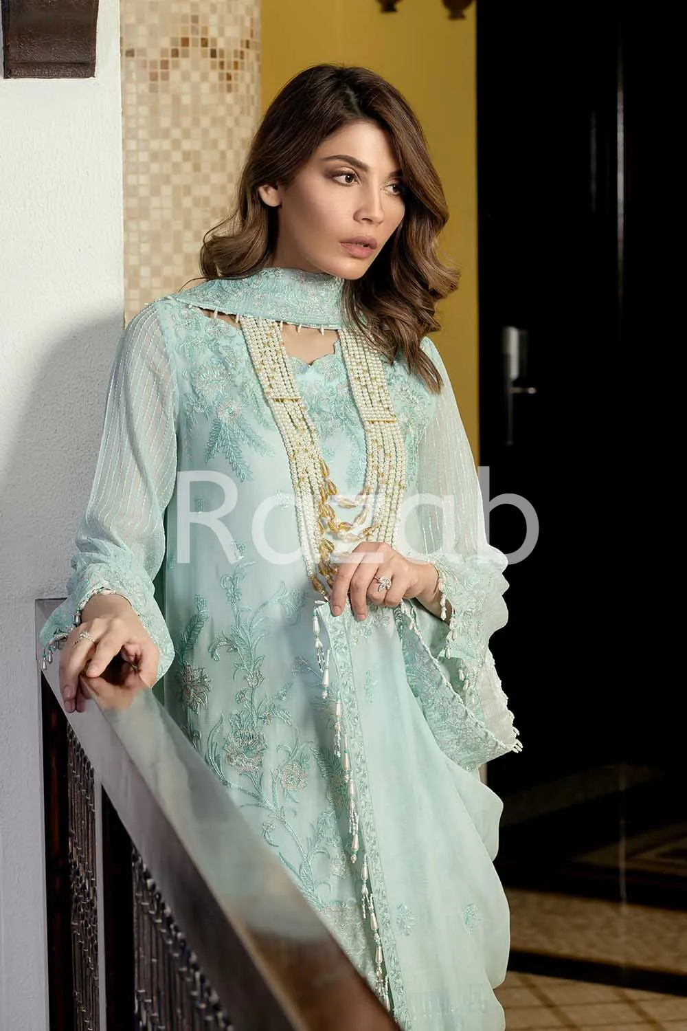 Razab Luxury Chiffon Collection 2019 – THR 1105 AZURE GLARE
