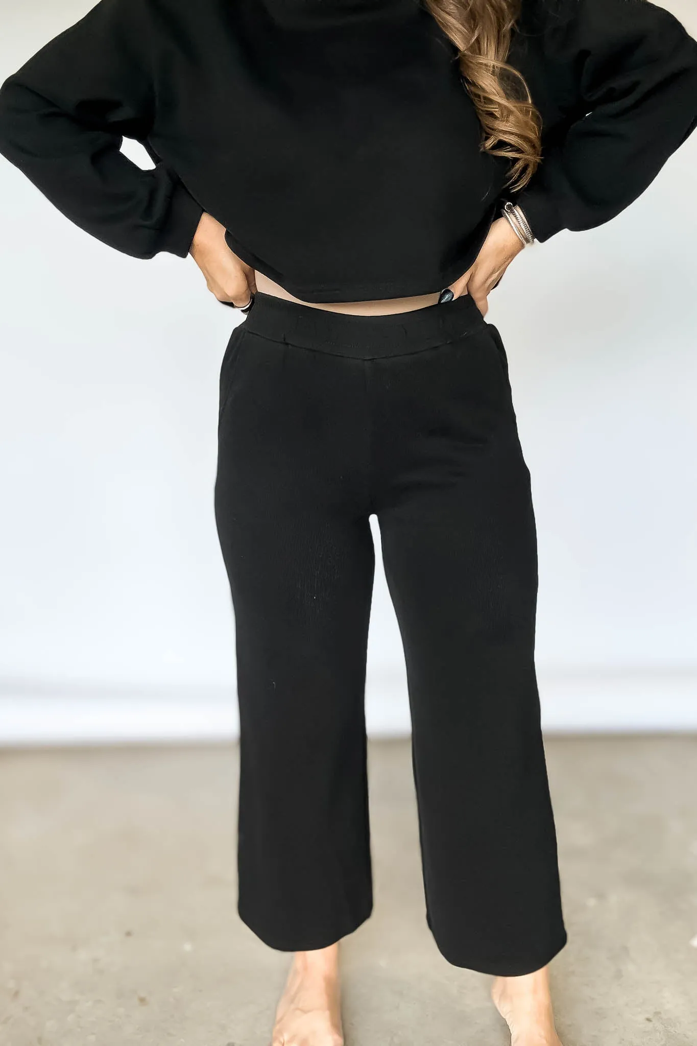 Relaxation Black Wide Leg Pants