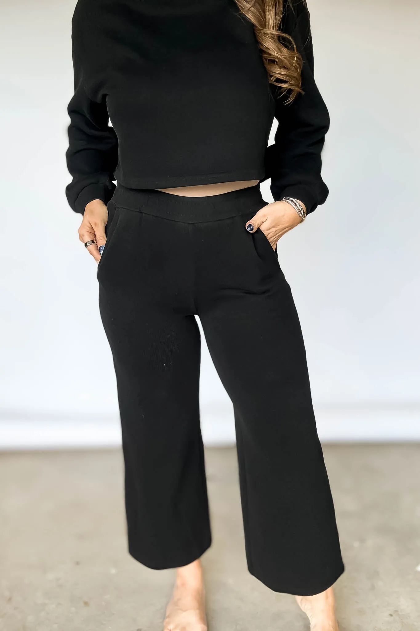 Relaxation Black Wide Leg Pants