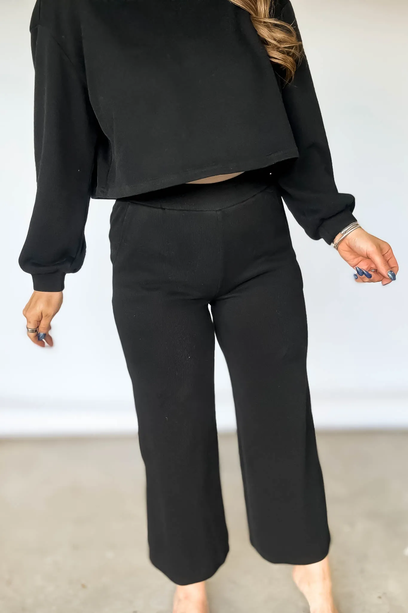 Relaxation Black Wide Leg Pants