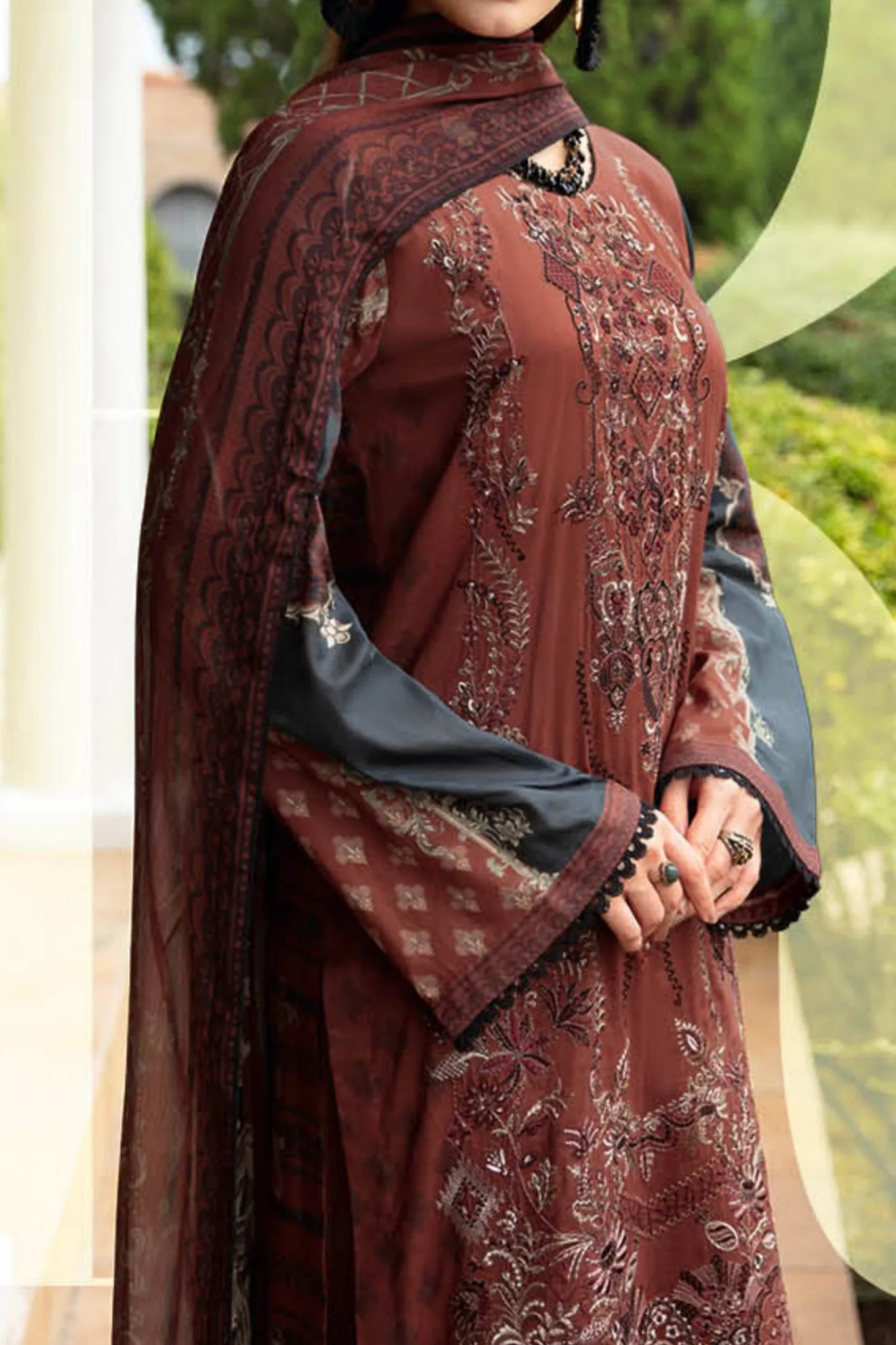 Riwayat By Ramsha Unstitched 3 Piece Luxury Lawn Vol-09 Collection'2024-Y-906